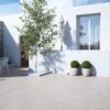 Porcelanato gris terraza